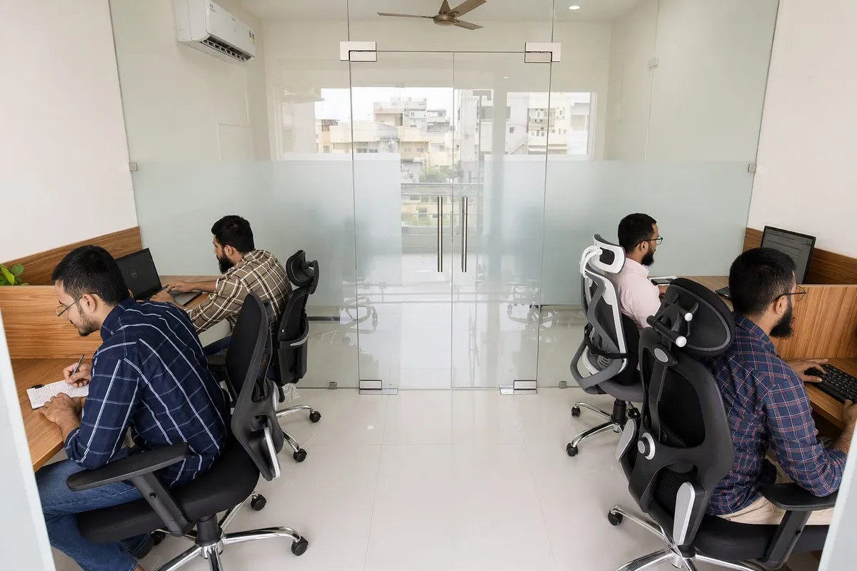 The ZAH KPO team at work in the open-plan office